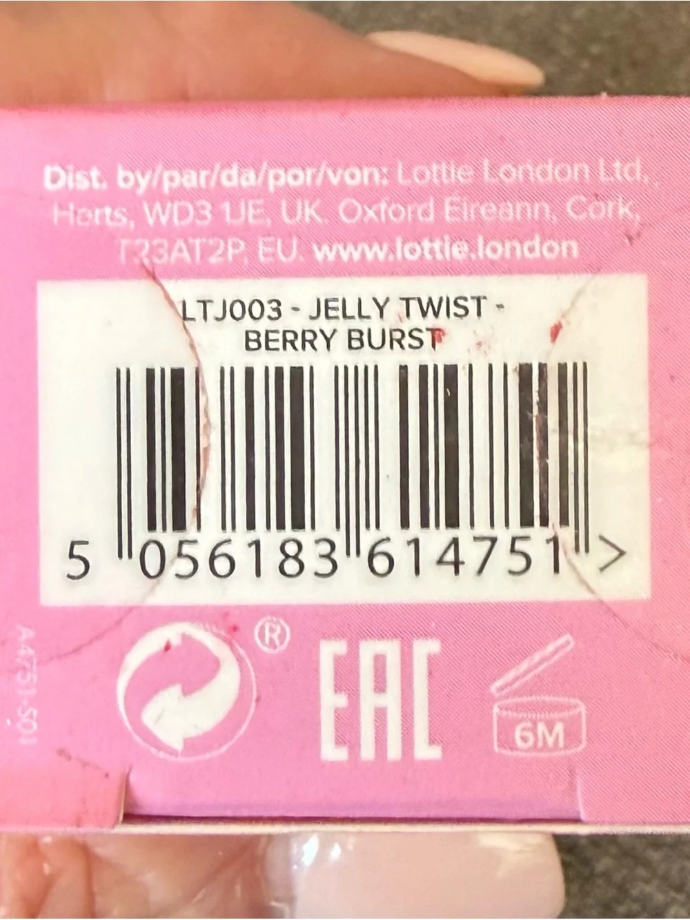 Lottie London Jelly Twist Cheek & Lip Tint Berry Burst 0.28 oz New in Box